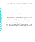 Cover page: Near-Optimal Time and Sample Complexities for Solving Discounted Markov Decision Process with a Generative Model