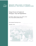 Cover page: Energy Factors in Commercial Mortgages: Gaps and Opportunities: