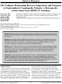 Cover page: The Nonlinear Relationship Between Temperature and Prognosis in Sepsis-induced Coagulopathy Patients: A Retrospective Cohort Study from MIMIC-IV Database