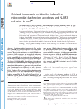 Cover page: Oxidized linoleic acid metabolites induce liver mitochondrial dysfunction, apoptosis, and NLRP3 activation in mice