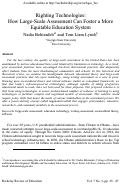Cover page: Righting Technologies: How Large-Scale Assessment Can Foster a More Equitable Education System