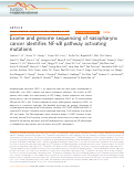 Cover page: Exome and genome sequencing of nasopharynx cancer identifies NF-κB pathway activating mutations