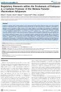 Cover page: Regulatory Elements within the Prodomain of Falcipain-2, a Cysteine Protease of the Malaria Parasite Plasmodium falciparum