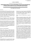 Cover page: A Novel Hybrid Cardiac and Vascular Rehabilitation Program Versus Standard Care in Patients with Combined Coronary and Peripheral Arterial Disease