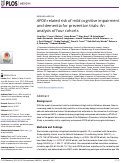 Cover page: APOE-related risk of mild cognitive impairment and dementia for prevention trials: An analysis of four cohorts