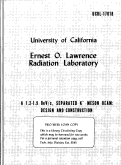 Cover page: A 1.2-1.9 BeV/c, SEPARATED K~ MESON BEAM: DESIGN AND CONSTRUCTION