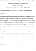 Cover page: Evaluation and systematic selection of significant multi-scale surface roughness parameters (SRPs) as process monitoring index