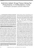 Cover page: Antimicrobial Drug Prescribing for Pneumonia in Ambulatory Care - Volume 11, Number 3—March 2005 - Emerging Infectious Diseases journal - CDC