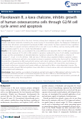 Cover page: Flavokawain B, a kava chalcone, inhibits growth of human osteosarcoma cells through G2/M cell cycle arrest and apoptosis