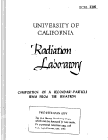 Cover page: COMPOSITION OF A SECONDARY -PARTICLE BEAM FROM THE BEVATRON