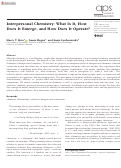 Cover page: Interpersonal Chemistry: What Is It, How Does It Emerge, and How Does It Operate?