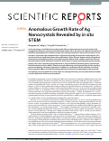 Cover page: Anomalous Growth Rate of Ag Nanocrystals Revealed by in situ STEM