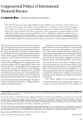 Cover page: Congressional politics of international financial rescues