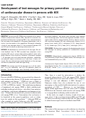 Cover page: Development of text messages for primary prevention of cardiovascular disease in persons with HIV