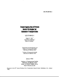 Cover page: Transit Agency Use of Private Sector Strategies for Commuter Transportation