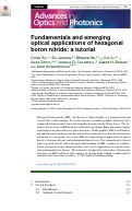 Cover page: Fundamentals and emerging optical applications of hexagonal boron nitride: a tutorial