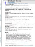 Cover page: Patterns and Life Course Determinants of Black-White Disparities in Biological Age Acceleration: A Decomposition Analysis.