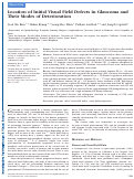 Cover page: Location of Initial Visual Field Defects in Glaucoma and Their Modes of DeteriorationVFD in Glaucoma and Their Modes of Deterioration