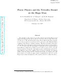 Cover page: Flavor physics and the triviality bound on the Higgs mass