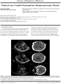 Cover page: Point of Care Cranial Ultrasound in a Hemicraniectomy Patient