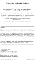 Cover page: Segmenting Molecular Surfaces