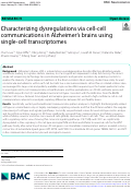 Cover page: Characterizing dysregulations via cell-cell communications in Alzheimers brains using single-cell transcriptomes.