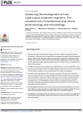 Cover page: Advancing the development of new tuberculosis treatment regimens: The essential role of translational and clinical pharmacology and microbiology