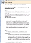 Cover page: Isomer-Specific Consumption of Galactooligosaccharides by Bifidobacterial Species