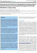 Cover page: Assessment of risk and use of prophylaxis for glucocorticoidinduced-osteoporosis among dermatologists in the Pacific Northwest: a survey study