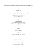 Cover page: Computational Methods for Meiotic Recombination Inference