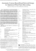 Cover page: Automatic Contour-Based Road Network Design for Optimized Wind Farm Micrositing