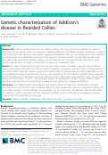 Cover page: Genetic characterization of Addison’s disease in Bearded Collies