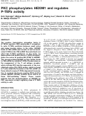 Cover page: PKC phosphorylates HEXIM1 and regulates P-TEFb activity