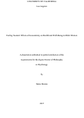 Cover page: Feeling Needed: Effects of Generativity on Health and Well-Being in Older Women