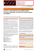 Cover page: Survival in unresectable sinonasal undifferentiated carcinoma treated with concurrent intra-arterial cisplatin and radiation.