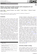 Cover page: Defining trait-based microbial strategies with consequences for soil carbon cycling under climate change