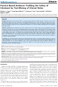 Cover page: Practice-Based Evidence: Profiling the Safety of Cilostazol by Text-Mining of Clinical Notes