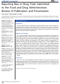 Cover page: Reporting Bias in Drug Trials Submitted to the Food and Drug Administration: Review of Publication and Presentation