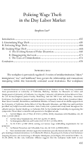 Cover page: Policing Wage Theft in the Day Labor Market