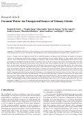 Cover page: Coconut Water: An Unexpected Source of Urinary Citrate.