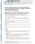 Cover page: Effect of high frequency versus theta-burst repetitive transcranial magnetic stimulation on suicidality in patients with treatment-resistant depression.