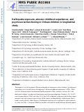 Cover page: Earthquake exposure, adverse childhood experiences, and psychosocial functioning in Chilean children: A longitudinal study