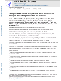 Cover page: Change in posttraumatic stress disorder–related thoughts during treatment: Do thoughts drive change when pills are involved?