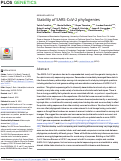 Cover page: Stability of SARS-CoV-2 phylogenies