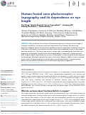 Cover page: Human foveal cone photoreceptor topography and its dependence on eye length