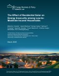 Cover page: The effect of residential solar on energy insecurity among low- to moderate-income households