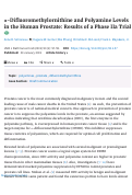 Cover page: α-Difluoromethylornithine and Polyamine Levels in the Human Prostate: Results of a Phase IIa Trial