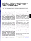 Cover page: Satellite-based global-ocean mass balance estimates of interannual variability and emerging trends in continental freshwater discharge