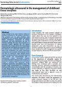 Cover page: Dermatologic ultrasound in the management of childhood linear morphea