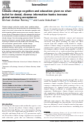 Cover page: Climate change cognition and education: given no silver bullet for denial, diverse information-hunks increase global warming acceptance